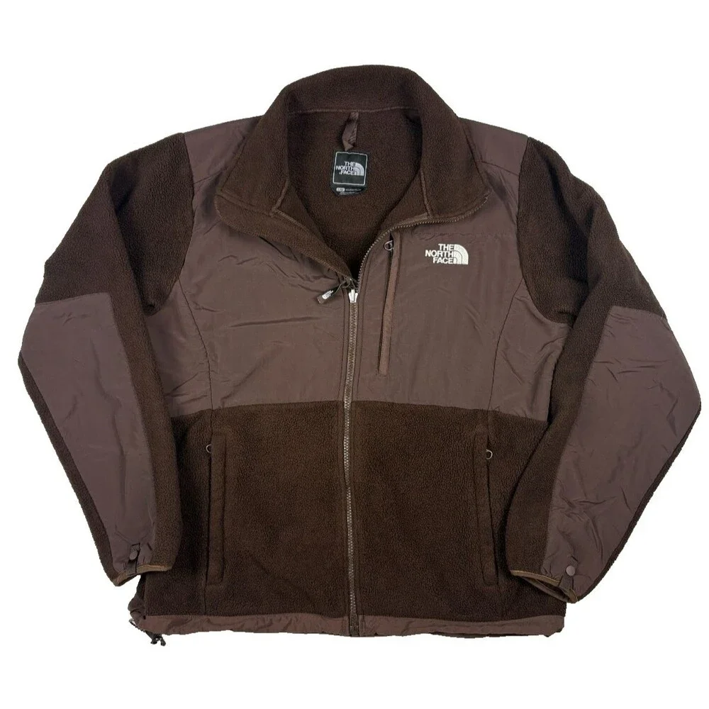 The North Face Men's Denali Polartec Fleece Jacket Large Brown Y2K Vintage 2007